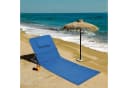 Spetebo Strandliege Blau mit verstellbarer Rückenlehne und Kopfkissen Bild 5