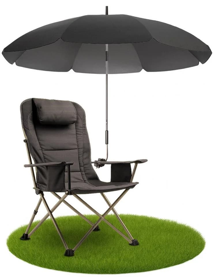 Styngard Sonnenschirm Stuhl Schwarz UV Schutz 50+ 120 cm - Bild 2