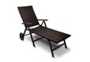 DM-Handel Rollliege Aluminium Rattanliege Braun Bild 2