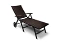 DM-Handel Rollliege Aluminium Rattanliege Braun Bild 5