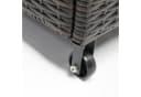 DM-Handel Kissenbox Poly Rattan mit Rädern Grau Braun Beige Bild 1