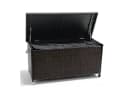 DM-Handel Kissenbox Poly Rattan mit Rädern Grau Braun Beige Bild 4