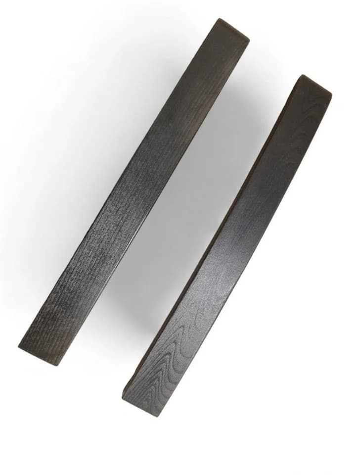 DM-Handel 2x Ersatzarmlehnen für Garten-Klappstuhl Buche Braun/Grau/Natur - Bild 2