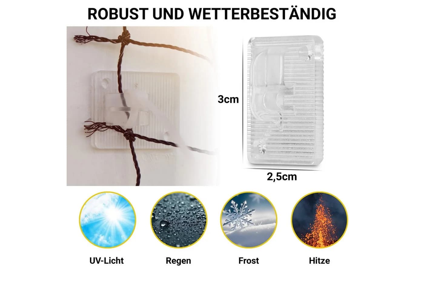 FinoPet Katzennetz Befestigung 25-tlg. mit Klebehaken, UHU Kleber & Kabelbindern - Bild 4