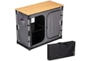 Skandika Campingschrank Triabo Bambus Arbeitsplatte Klappbar Schwarz Bild 2