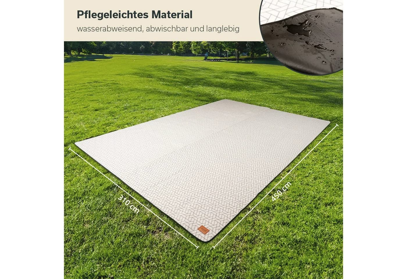 Skandika Zeltteppich Grau Softtouch-Fleece Wasserdicht