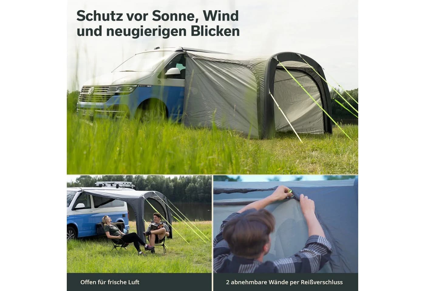 Skandika Vorzelt Vika Air Van 260 mit Seitenwänden Grau - Bild 3