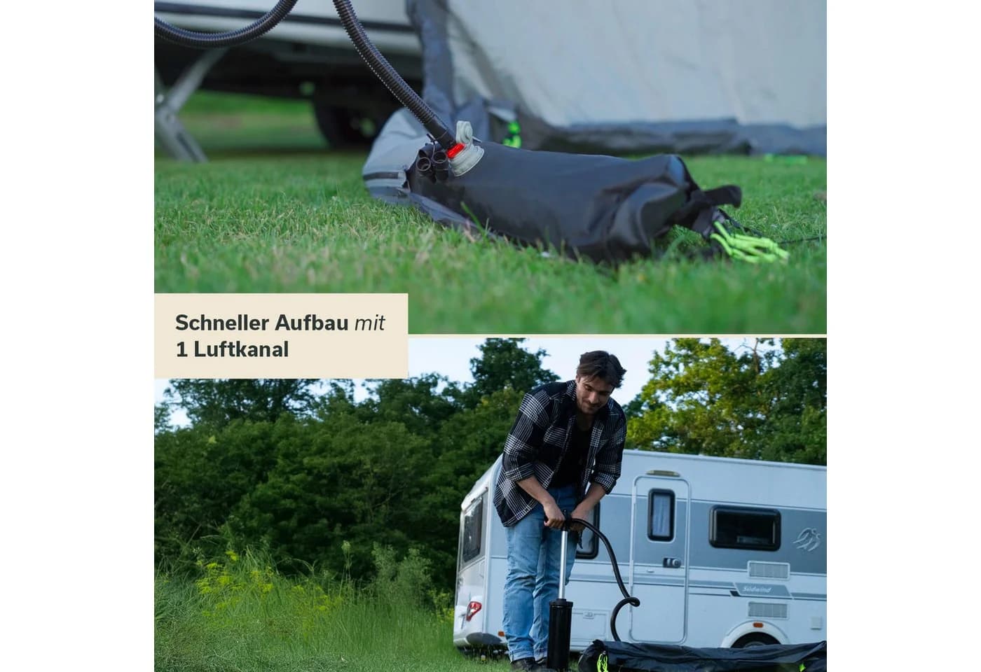 Skandika Vorzelt Vika Air Van 260 mit Seitenwänden Grau - Bild 4