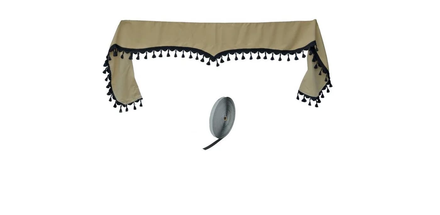 Gardinen by Justyna Scheibengardine Lkw Sonnenschutz Beige