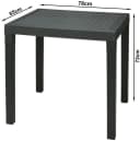 Progarden Gartentisch Anthrazit Rattanoptik Wetterfest Bild 1