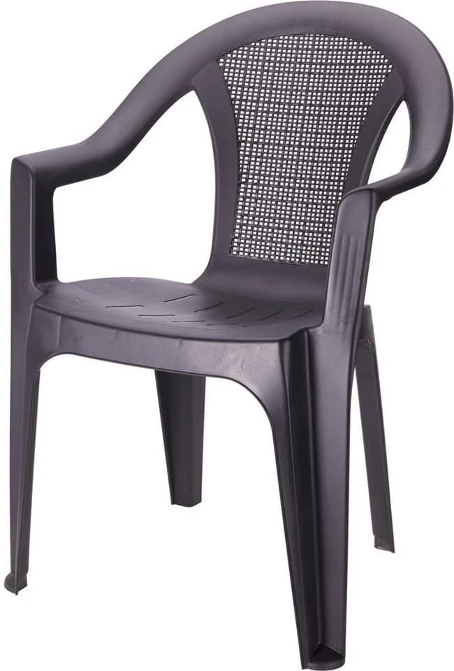 Progarden Stapelstuhl Gartenstuhl Kunststoff Anthrazit Stapelbar 2 er Set - Bild 4