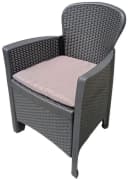 Progarden Gartensessel 2er Set Anthrazit Polypropylen mit Kissen Bild 1