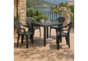 Progarden Garten-Essgruppe 5-tlg. Anthrazit Kunststoff Rattan-Optik Bild 2