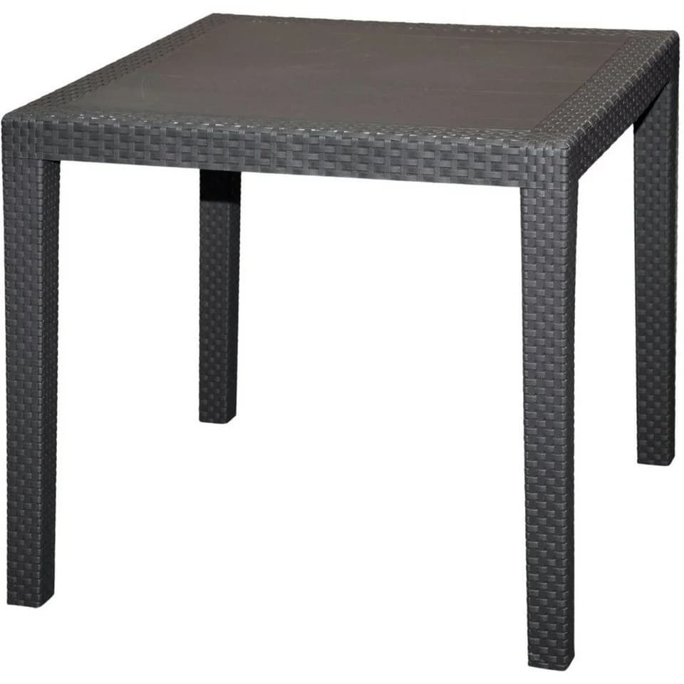 Progarden Garten-Essgruppe 5-tlg. Anthrazit Kunststoff Rattan-Optik - Bild 3