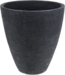 Koopman Blumentopf Kunststoff Anthrazit Geriffelt Bild 2