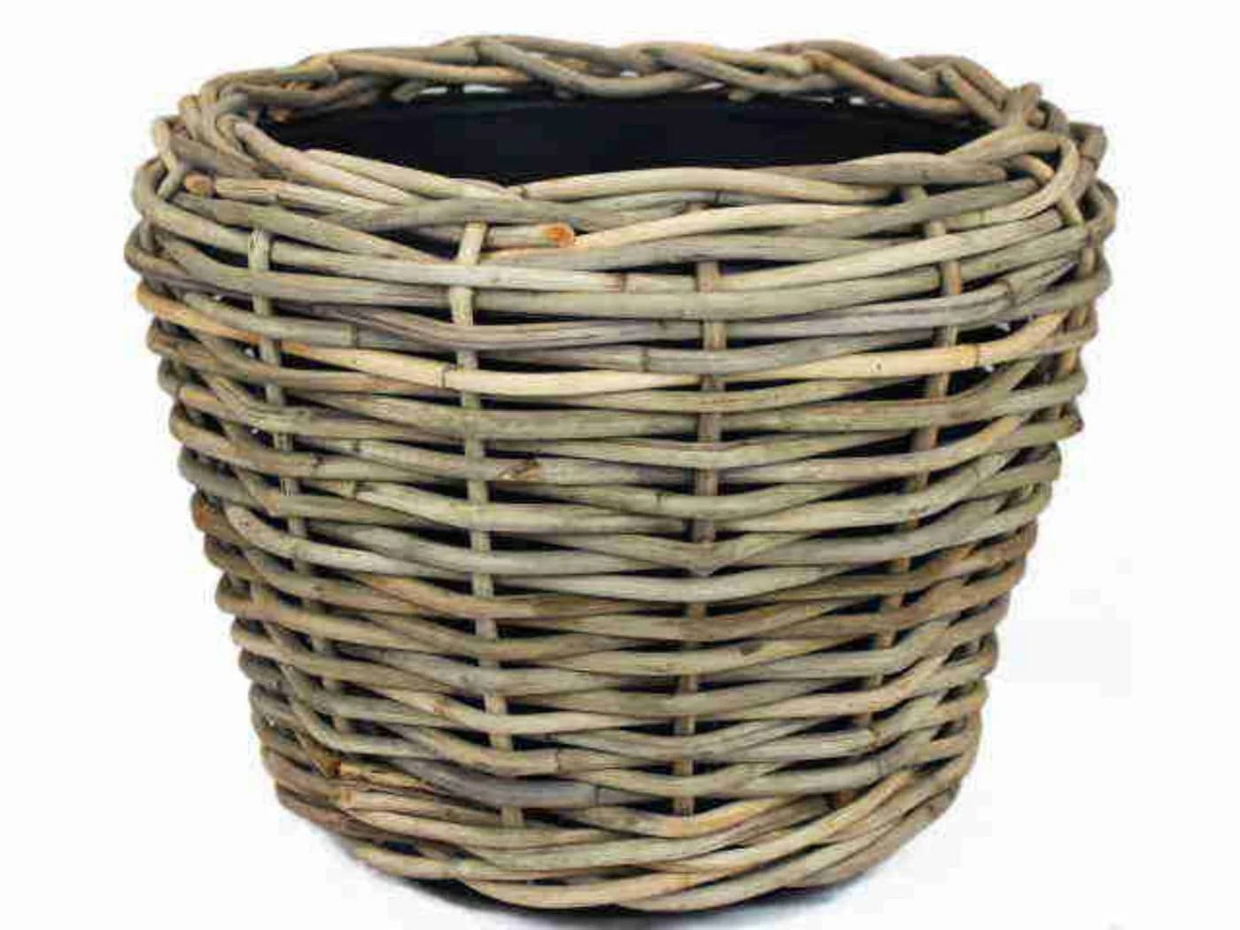 Van der Leeden Pflanzkorb Rattan Braun 60L Indoor Outdoor