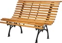 Koopman Gartenbank Parkbank Holz Metall Braun/Schwarz 2-Sitzer Bild 2