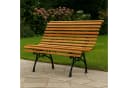 Koopman Gartenbank Parkbank Holz Metall Braun/Schwarz 2-Sitzer Bild 3
