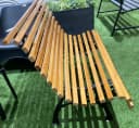 Koopman Gartenbank Parkbank Holz Metall Braun/Schwarz 2-Sitzer Bild 5