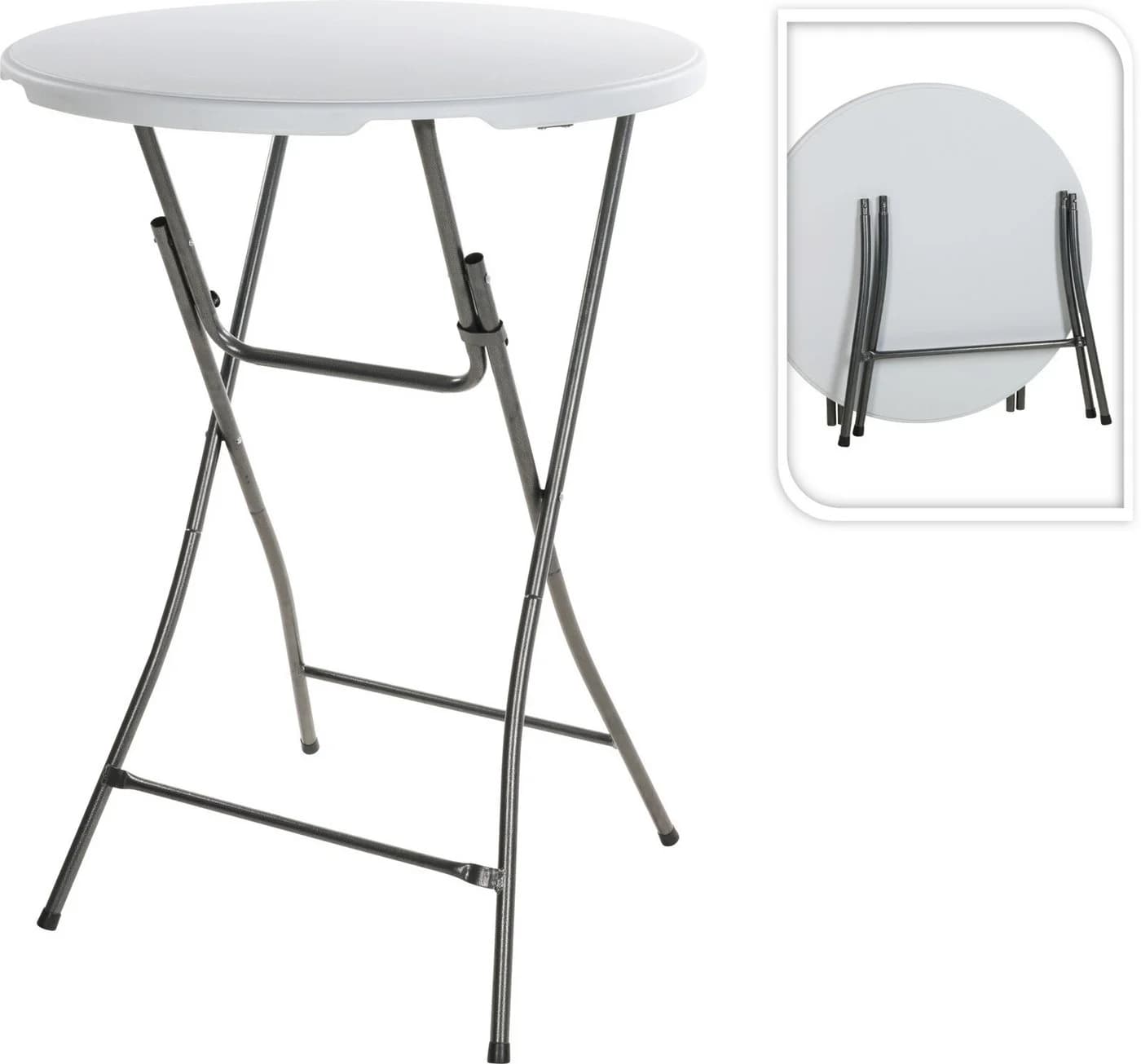 Koopman Stehtisch Bistrotisch Biertisch Ø 80 cm Rund Klappbar