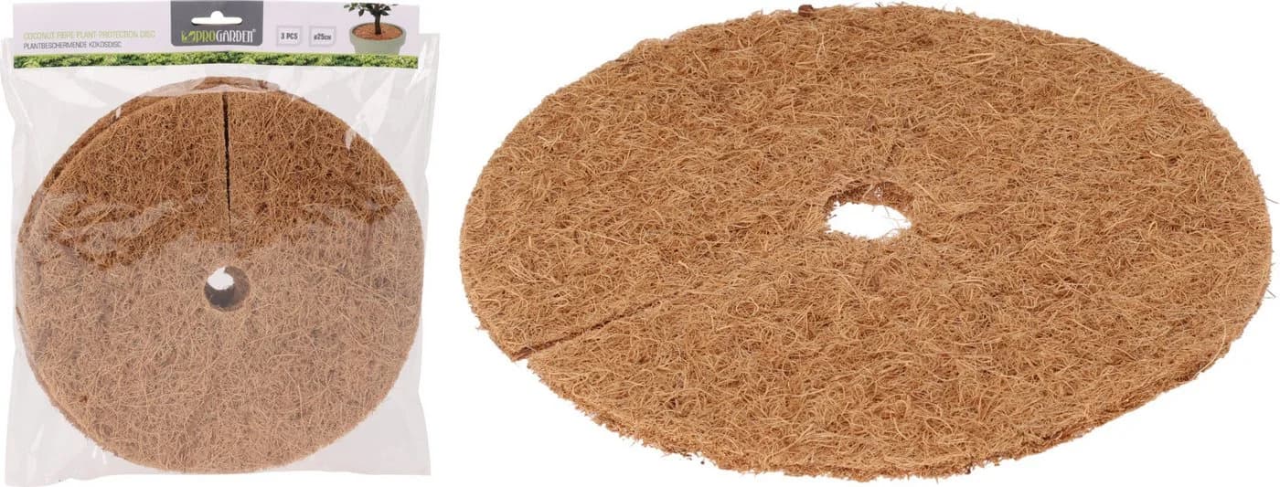Koopman Kokosscheibe 3er Set Ø26 cm Braune Mulchscheiben