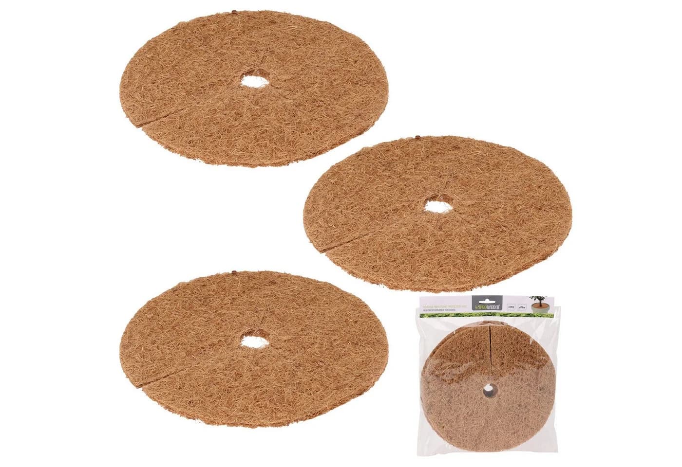 Koopman Kokosscheibe 3er Set Ø26 cm Braune Mulchscheiben - Bild 5