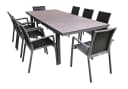 TEICO GROUP Garten-Essgruppe 9-tlg. Anthrazit Aluminium mit stapelbaren Stühlen Bild 5