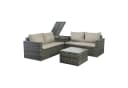 TEICO GROUP Gartenlounge-Set Polyrattan Beige mit Kissenbox Bild 4