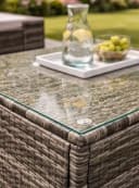 TEICO GROUP Gartenlounge-Set Polyrattan Beige mit Kissenbox Bild 5