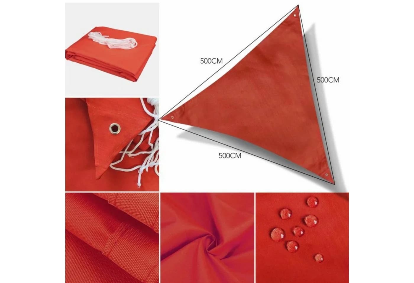 KEINerlei® Sonnensegel Dreieck Terrakotta UV-Schutz