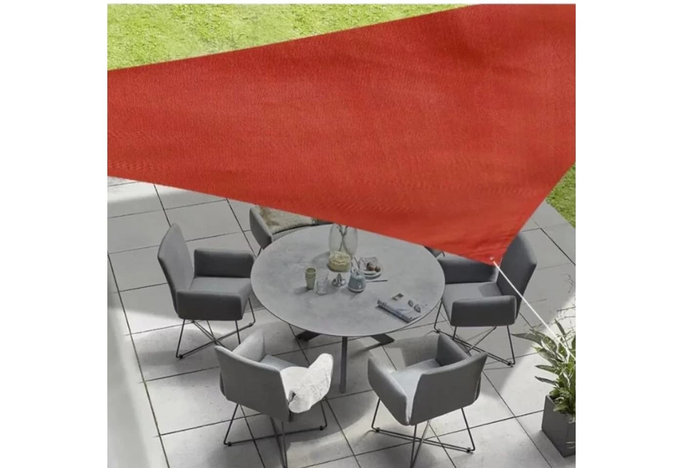 KEINerlei® Sonnensegel Dreieck Terrakotta UV-Schutz - Bild 4