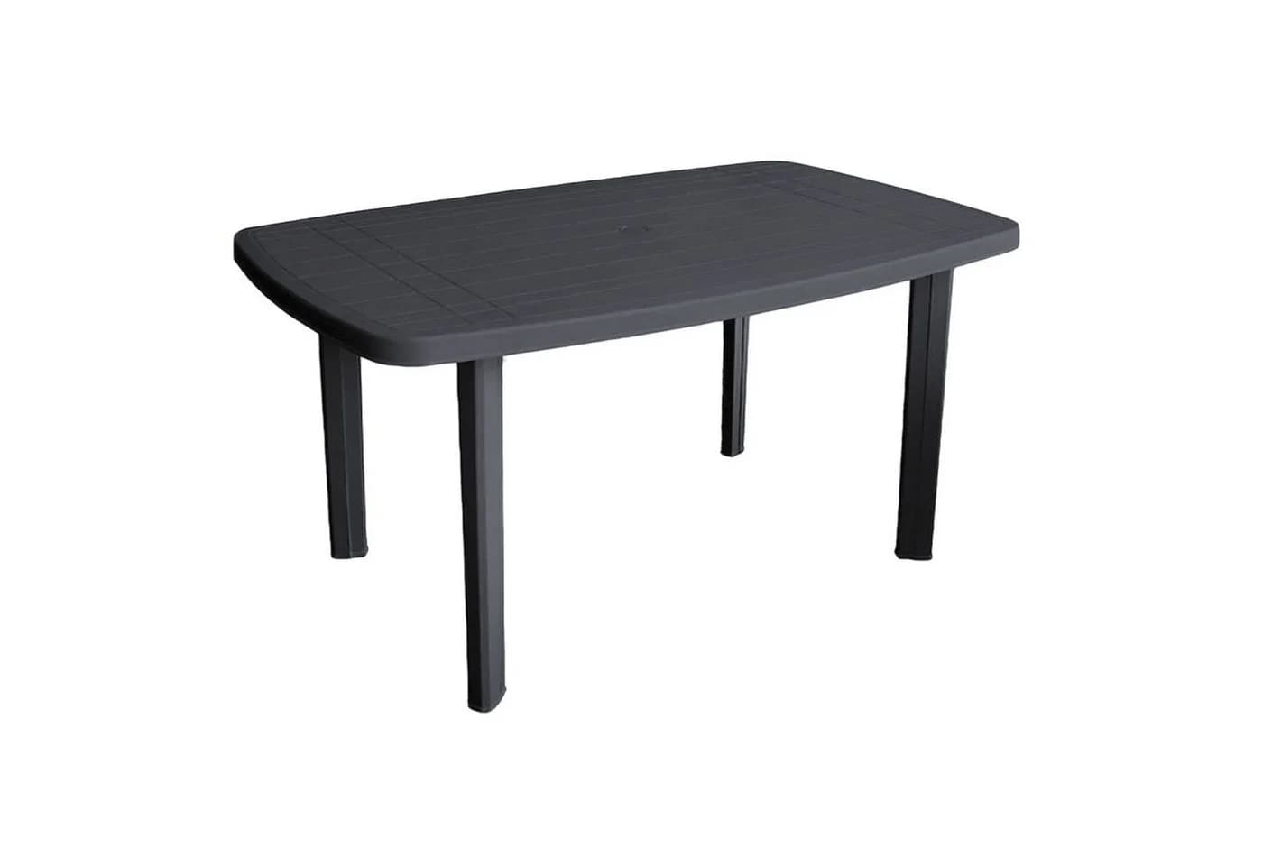 INDA-Exclusiv Gartentisch Weiß Kunststoff 140x90x72cm - Bild 2