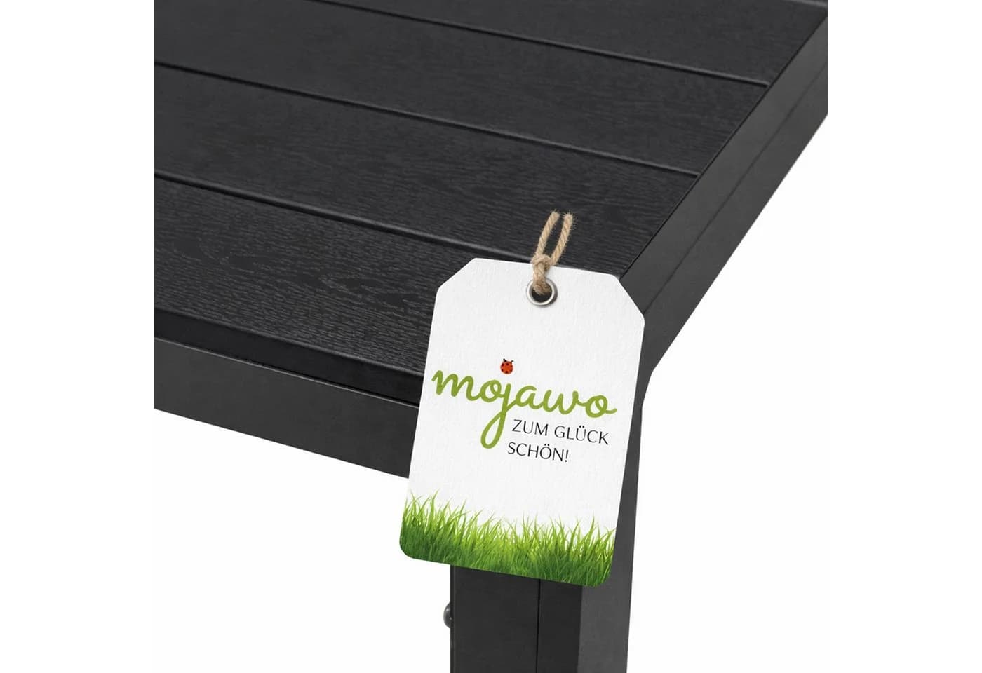 Mojawo Gartentisch Aluminium Anthrazit Schwarz WPC Holzimitat - Bild 3