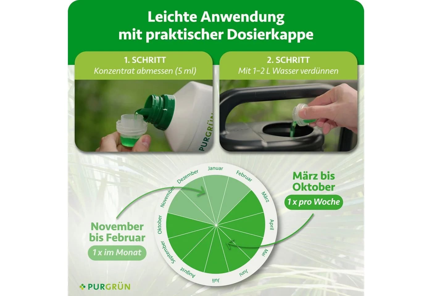 Purgrün Hanfpalmen Dünger Flüssigdünger 1L NPK 10+4+6 - Bild 5