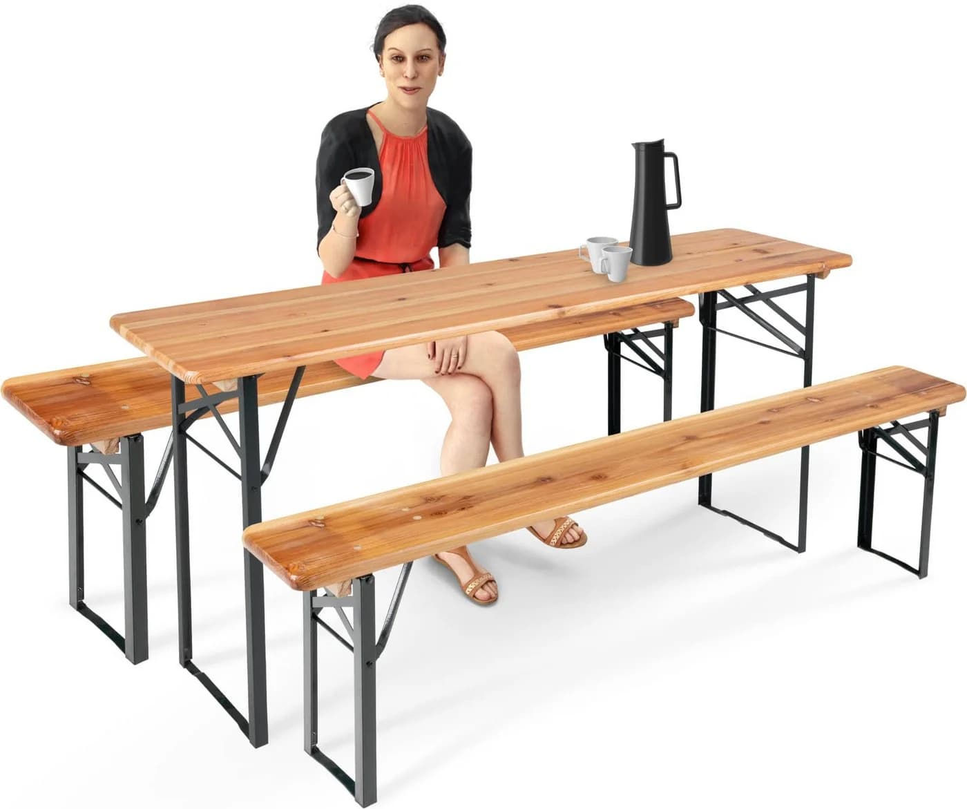 Stagecaptain Hirschgarten Bierzeltbank Klappbar Beige
