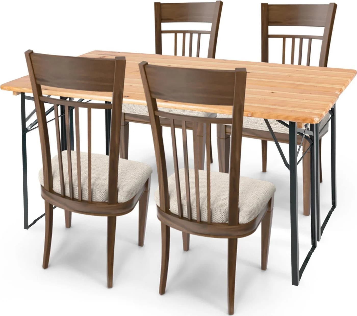 Stagecaptain Bierzelttisch Hirschgarten 170 cm Holz & Stahl