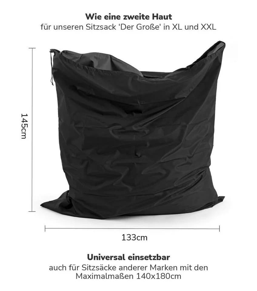 mokebo Schutzhülle für Outdoor Sitzsack XXL Schwarz - Bild 5