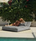 mokebo Sitzsack Outdoor Lounge 'Das Daybed' mit Schutzhülle Steingrau Bild 3