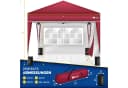tillvex Pavillon 3x3m Wasserdicht UV50+ Rot Bild 1