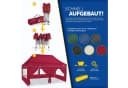 tillvex Pavillon 3x6m wasserdicht rot mit UV-Schutz Bild 4