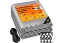 tillvex Abdeckplane Grau 650g/m² PVC mit Ösen, Haken & Seil Bild 2