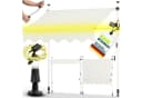 tillvex Klemmmarkise Beige mit LED-Lichterkette & Handkurbel Bild 2