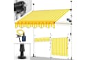 tillvex Klemmmarkise Balkon mit LED & Handkurbel Gelb/Weiß Bild 2
