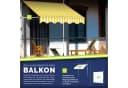 tillvex Klemmmarkise Balkon mit LED & Handkurbel Gelb/Weiß Bild 3