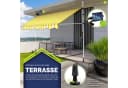 tillvex Klemmmarkise Balkon mit LED & Handkurbel Gelb/Weiß Bild 4