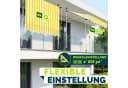 tillvex Klemmmarkise Balkonmarkise mit Handkurbel Gelb/Weiß Bild 1