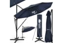 tillvex Premium Alu Sonnenschirm 330 cm blau mit Abdeckung Bild 2
