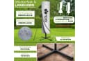 tillvex Sonnenschirm 300-350 cm Kurbel Ampelschirm mit Ständer Bild 4