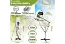 tillvex Sonnenschirm LED Solar Ø 3m Beige Aluminium Bild 1