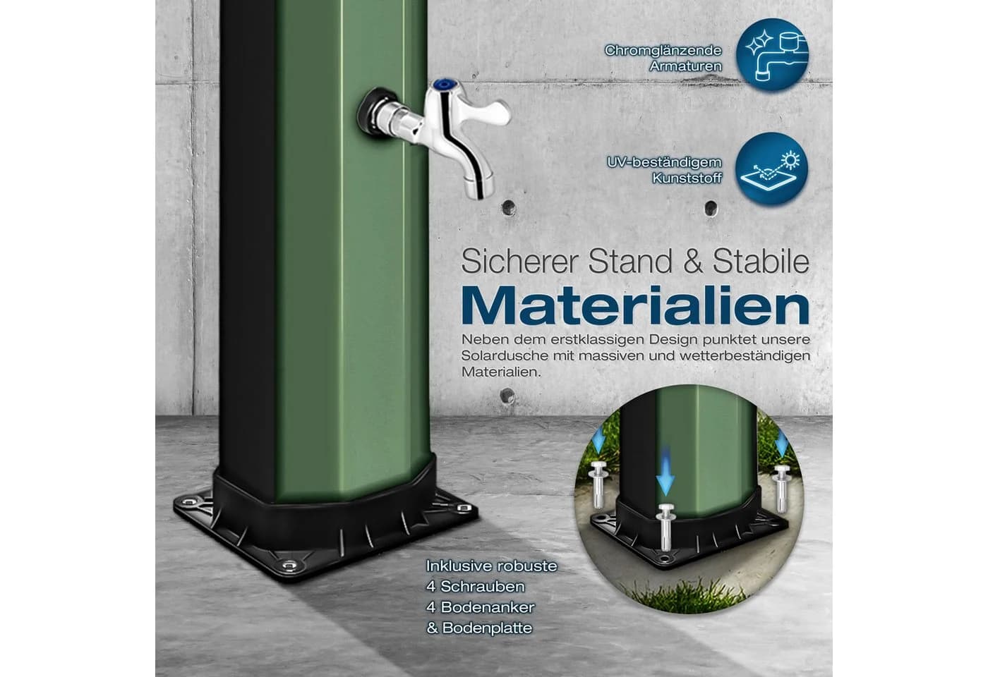 tillvex Solardusche 35L mit Schutzhaube UV-beständig - Bild 4